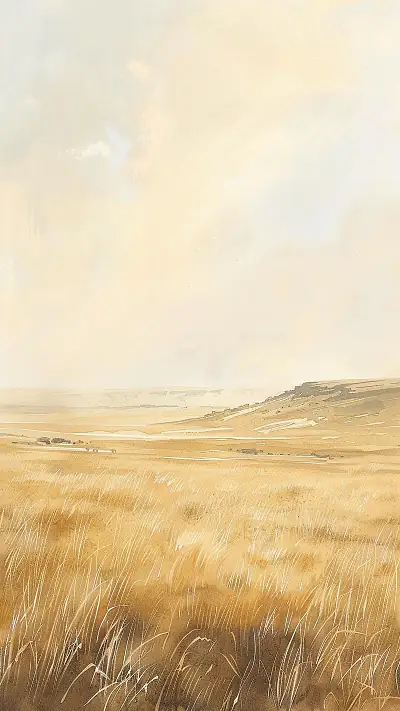 Serengeti Short Grass Plain, AI-generated weather phone wallpaper