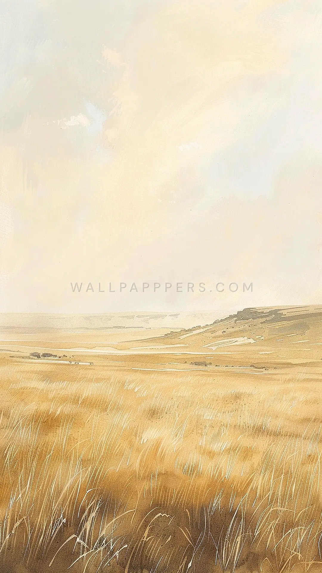 Serengeti Short Grass Plain, AI-generated weather phone wallpaper
