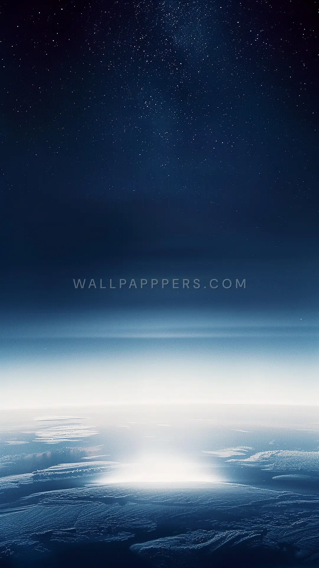 Radiant Heat Shield in Space, AI-generated cosmic phone wallpaper