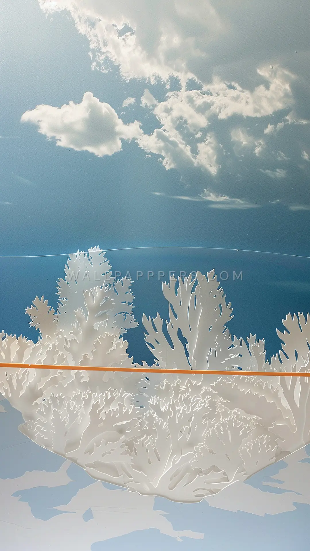 Submerged Abstraction, AI-generated underwater phone wallpaper