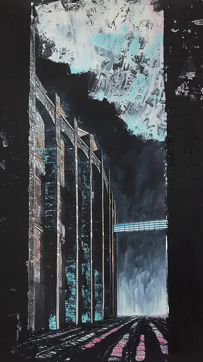 Liverpool Dock Warehouse, AI-generated architecture phone wallpaper
