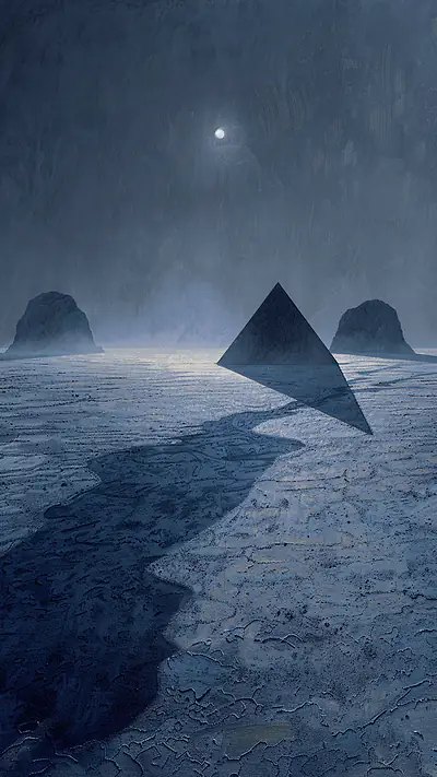 Aeolian Islands at Moonlight, AI-generated landscape phone wallpaper