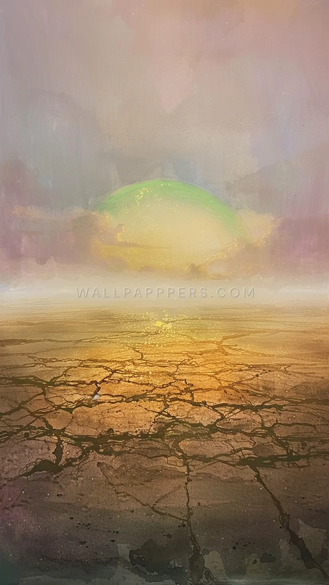 Horizon at Dusk, AI-generated weather phone wallpaper