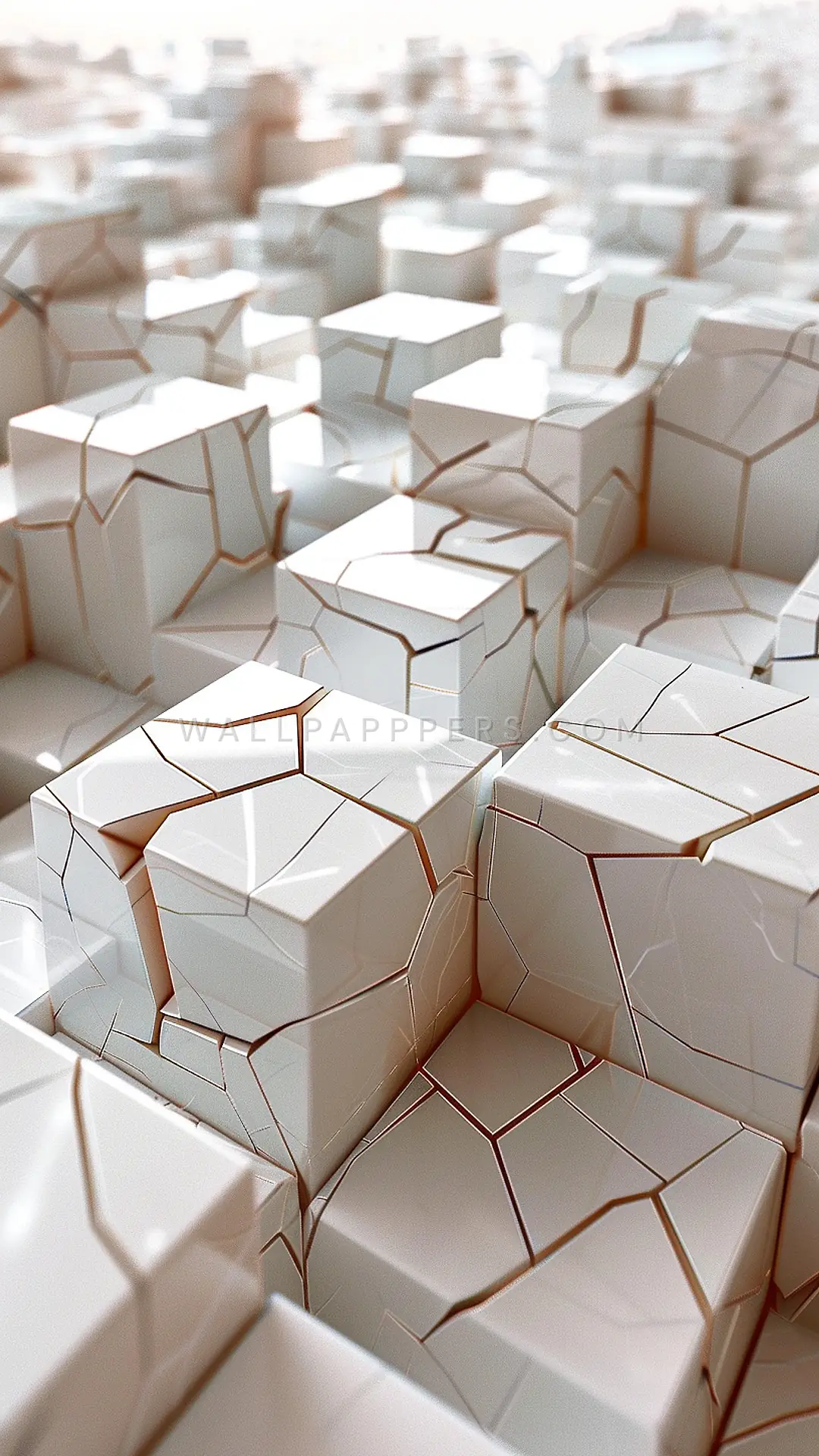 Interlocking Geometric Tiles, AI-generated geometric phone wallpaper