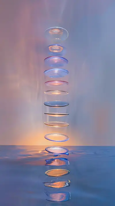 Concentric Rings Design, AI-generated geometric phone wallpaper