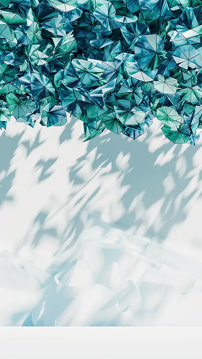 Low Poly Shibori Patterns, AI-generated vaporwave phone wallpaper