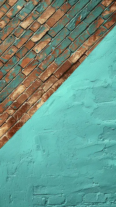 Cobalt Tiled Wall, AI-generated vaporwave phone wallpaper