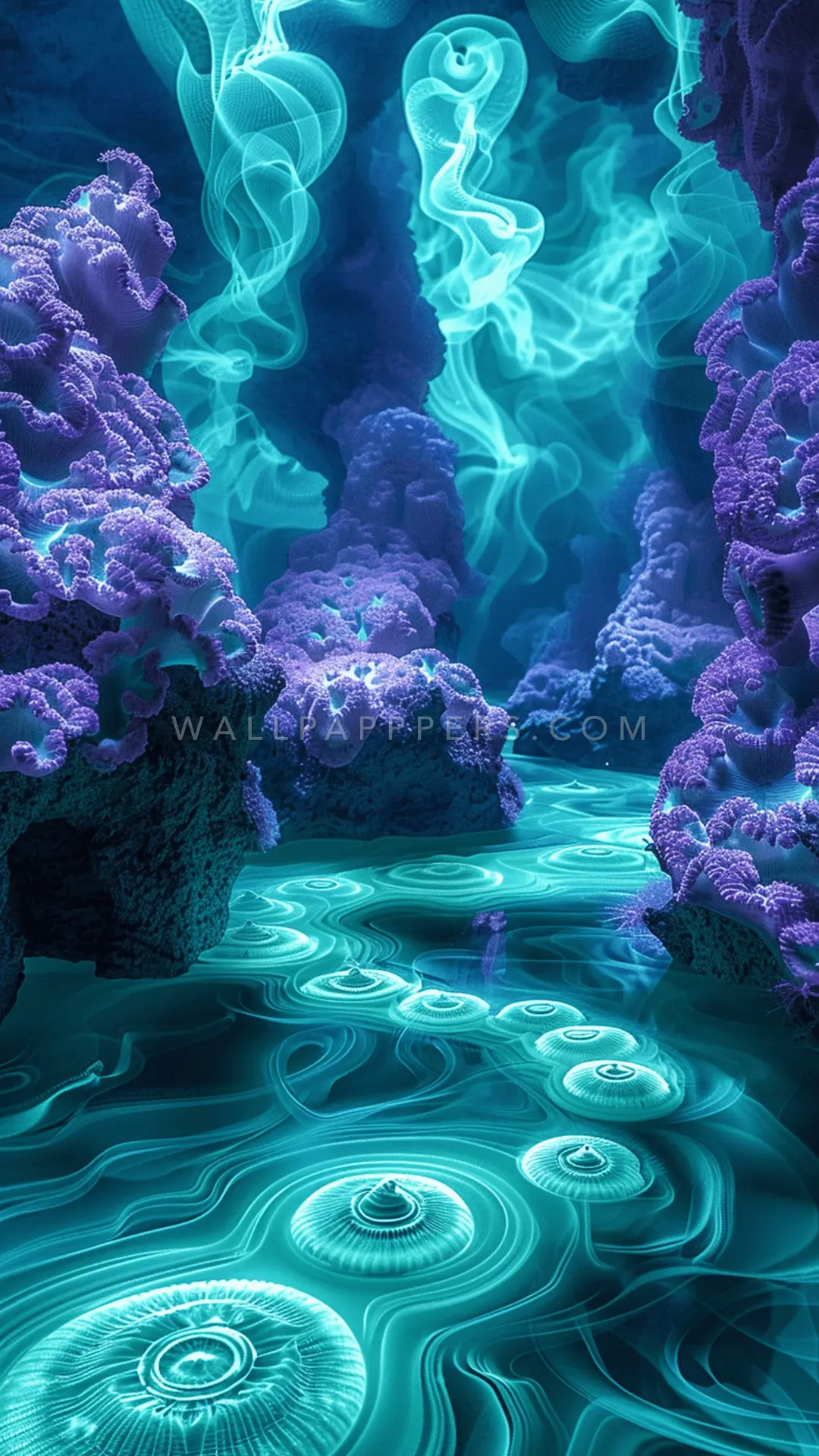 Abstract Wallpaper, AI-generated underwater phone wallpaper