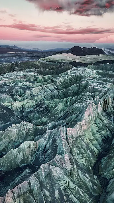 Kamchatka Volcanic Landscape, AI-generated volcanic phone wallpaper