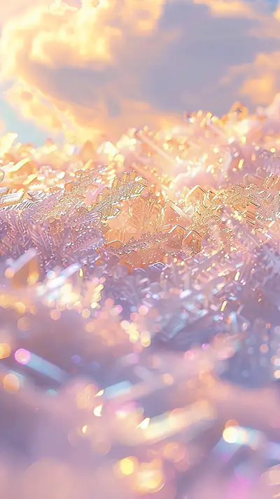 Diamond Dust in Frosty Air, AI-generated weather phone wallpaper