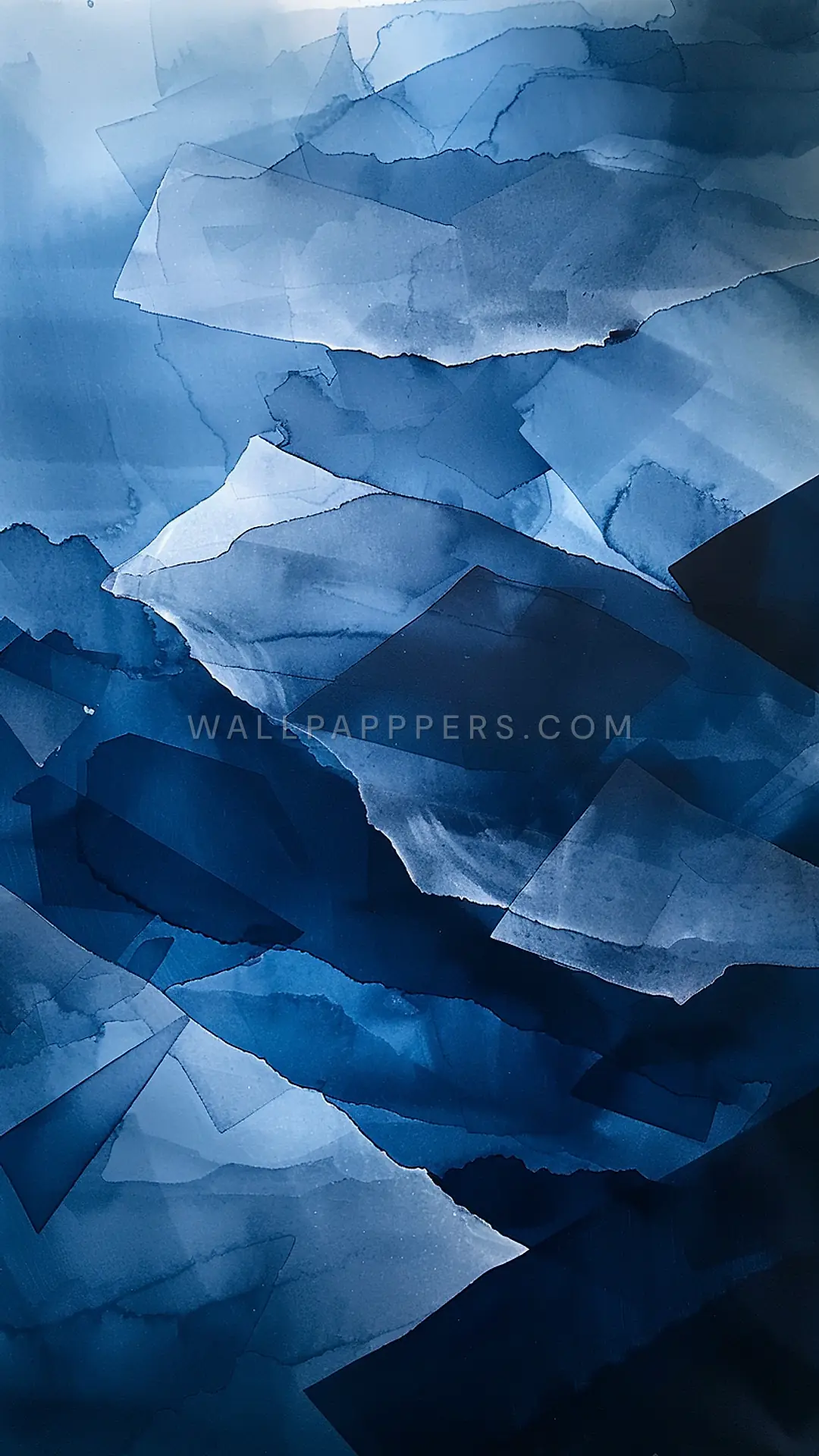 Abstract Blue Planes, AI-generated abstract phone wallpaper