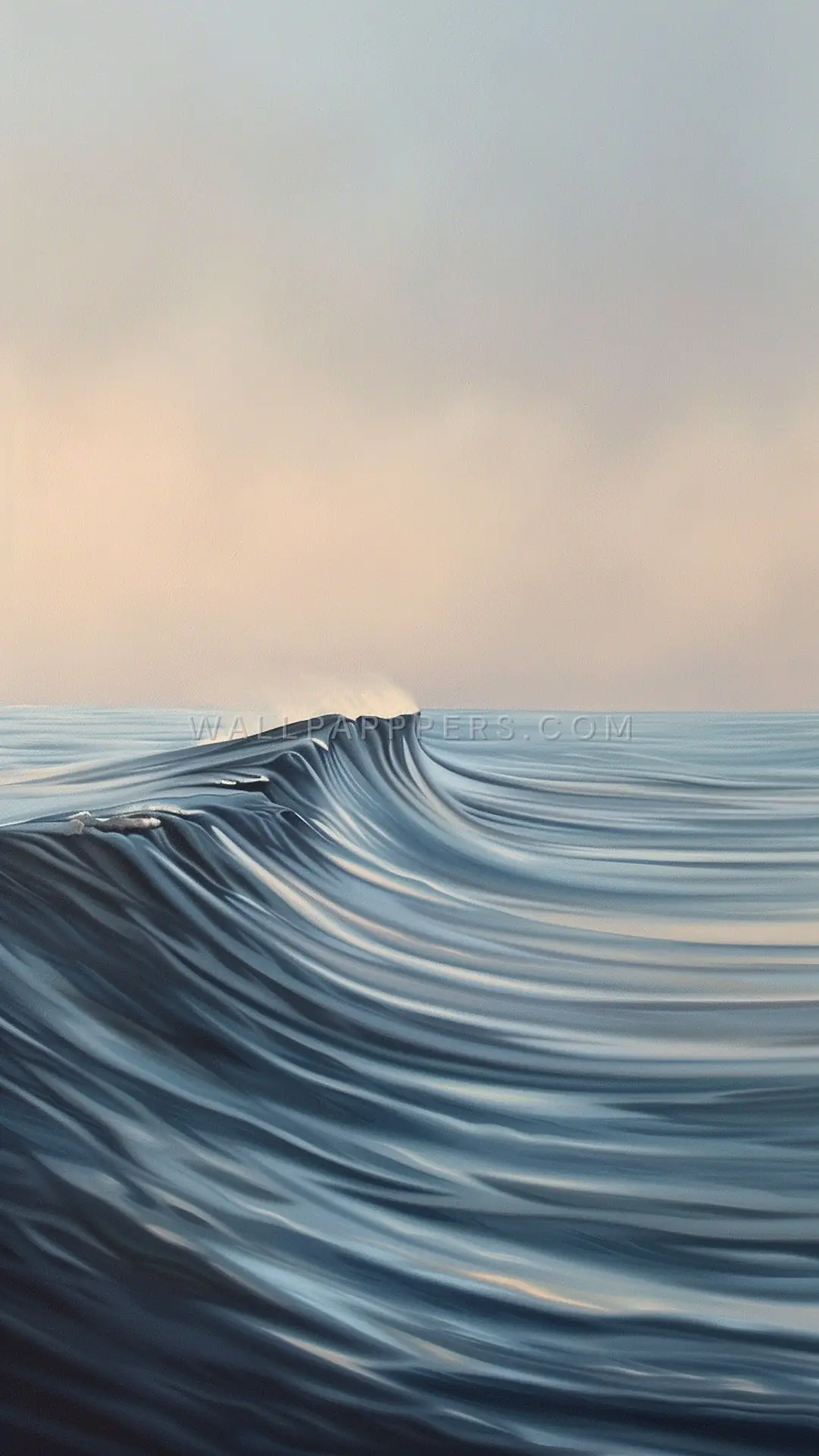 Gentle Ocean Swell, AI-generated ocean phone wallpaper