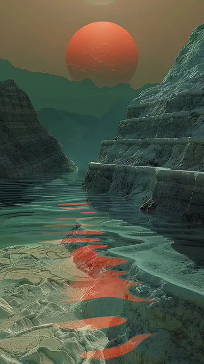 Luzon Inspired Undersea Landscape, AI-generated underwater phone wallpaper