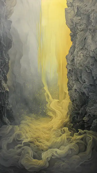 Sunken Cavern Mystique, AI-generated underwater phone wallpaper