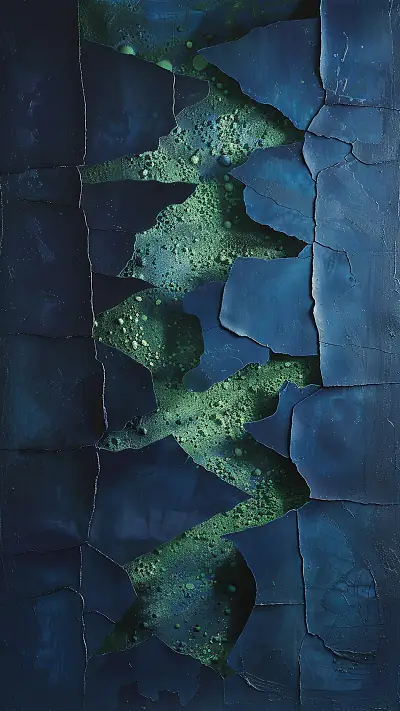 Overlapping Geometric Layers, AI-generated geometric phone wallpaper
