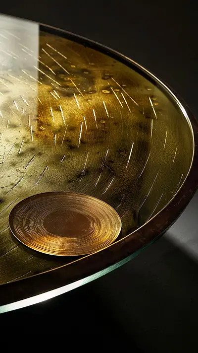 Polished Brass Surface, AI-generated vaporwave phone wallpaper