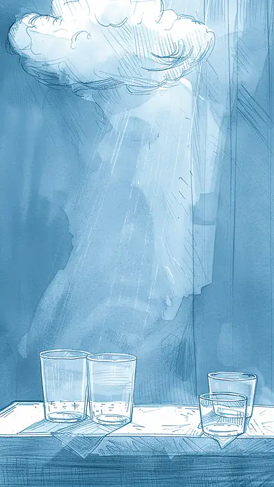 Pencil Sketch of a Zinc Bar, AI-generated minimalist phone wallpaper