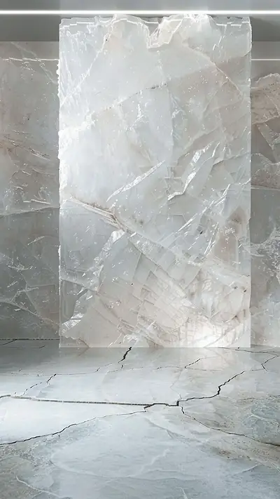 Large Quartz Slab, AI-generated crystals phone wallpaper