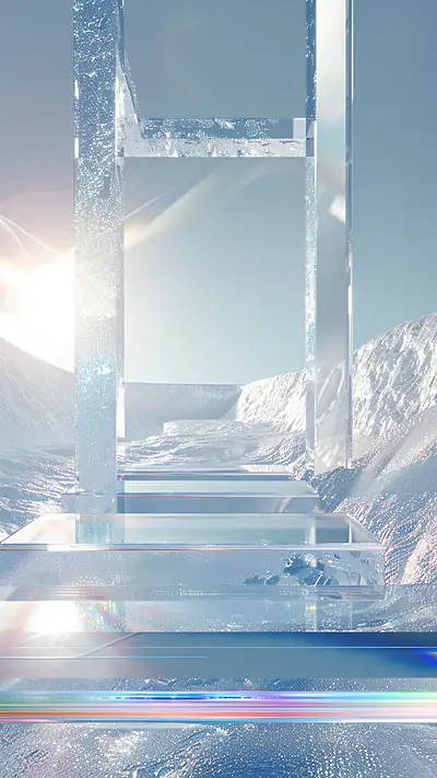 Geometric Space Frame, AI-generated geometric phone wallpaper