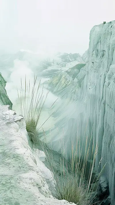 Mount Bromo Caldera, AI-generated volcanic phone wallpaper