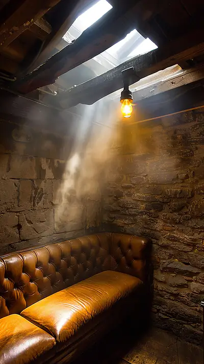 Dublin Pub Snug, AI-generated architecture phone wallpaper