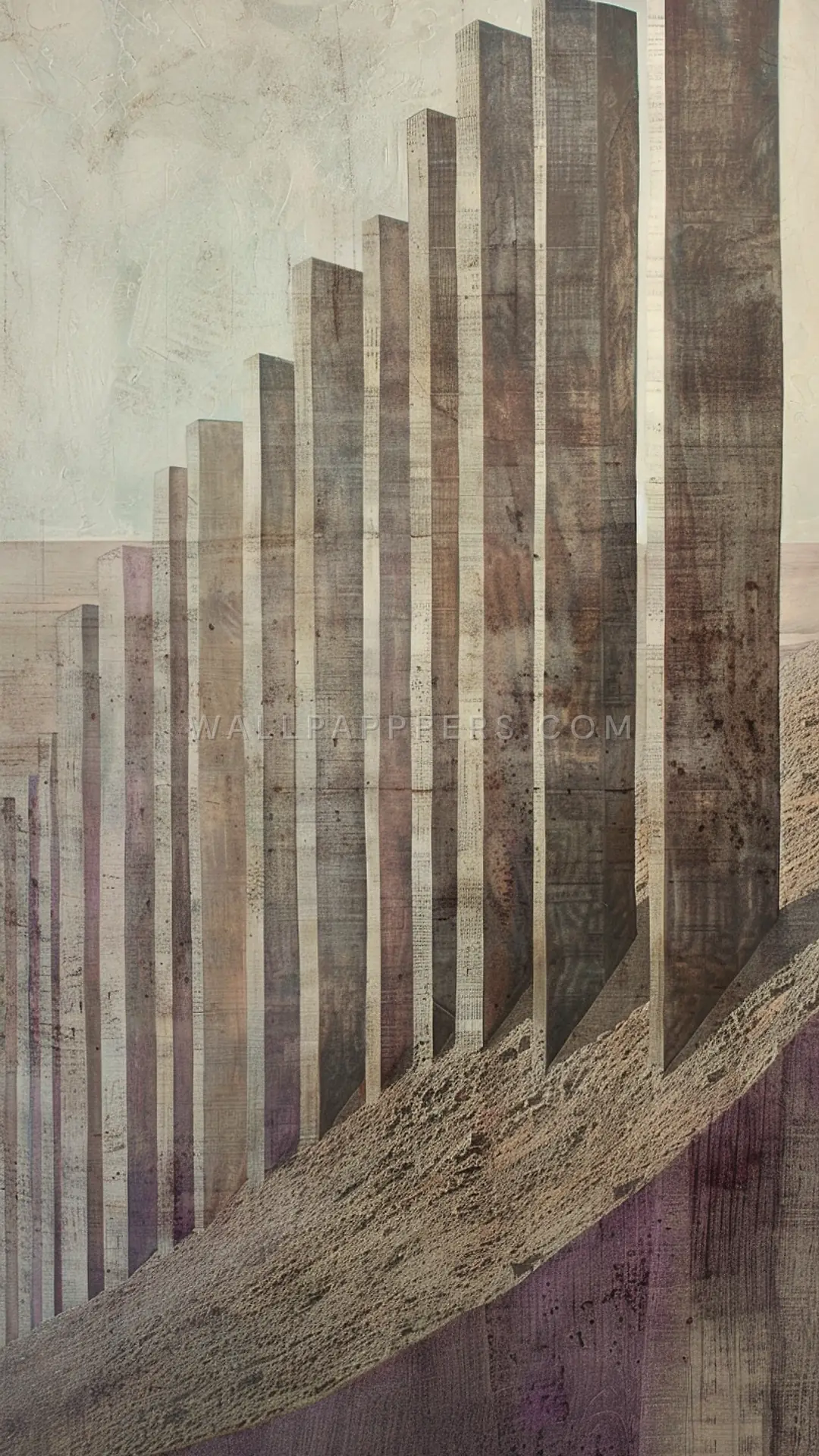 Vertical Barcode Design, AI-generated geometric phone wallpaper