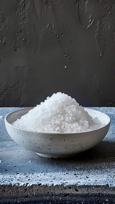 Bowl of Sea Salt, AI-generated food phone wallpaper