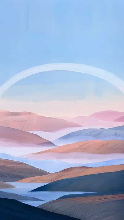 Icelandic Landscape in Spring, AI-generated mountain phone wallpaper