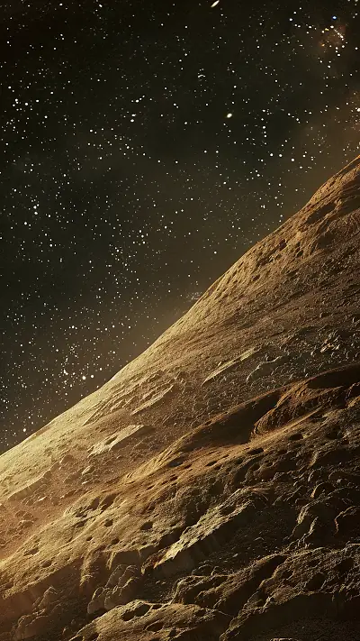 Comet Approaching The Sun, AI-generated space phone wallpaper