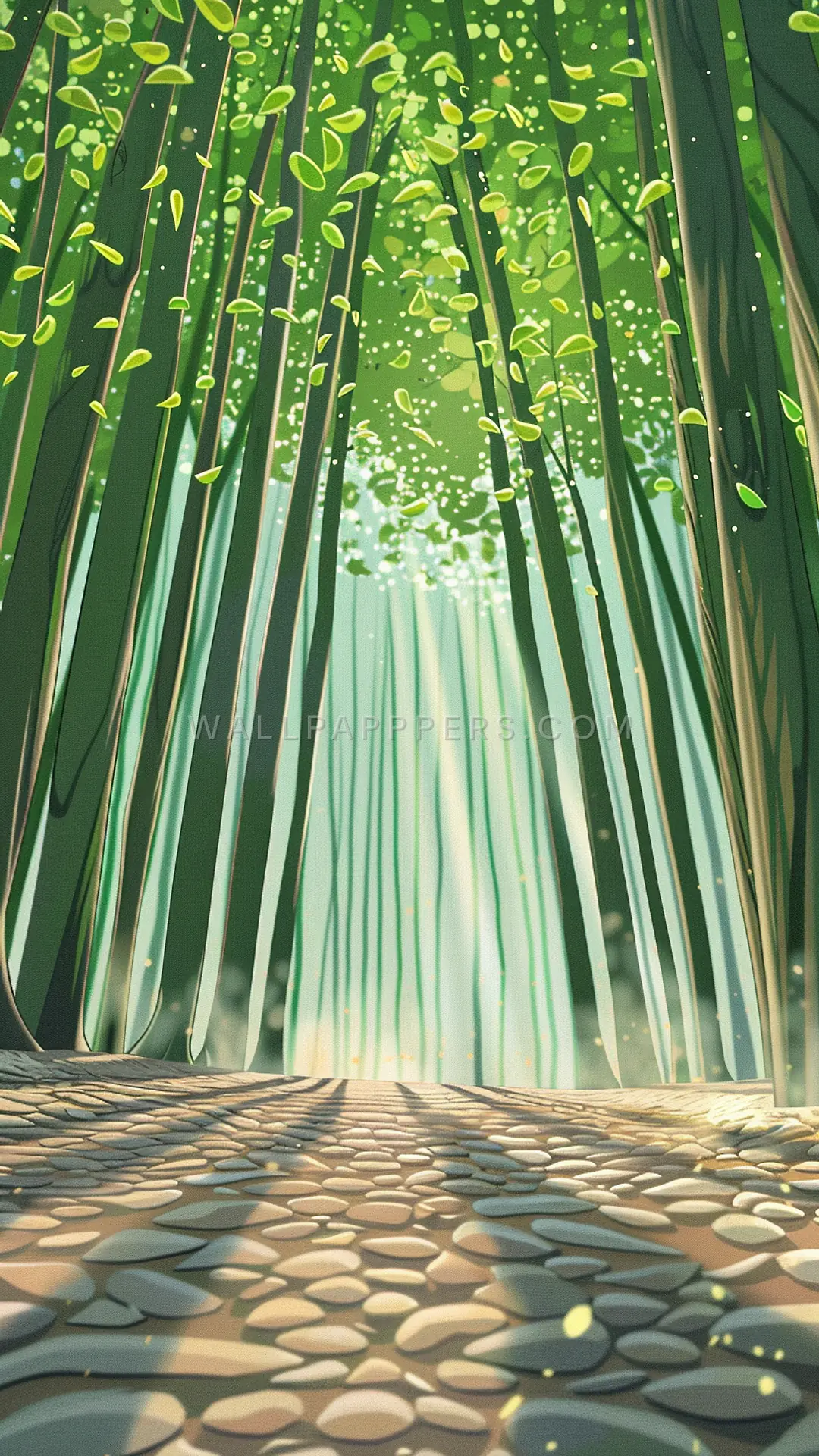 Samoan Coastal Forest, AI-generated forest phone wallpaper