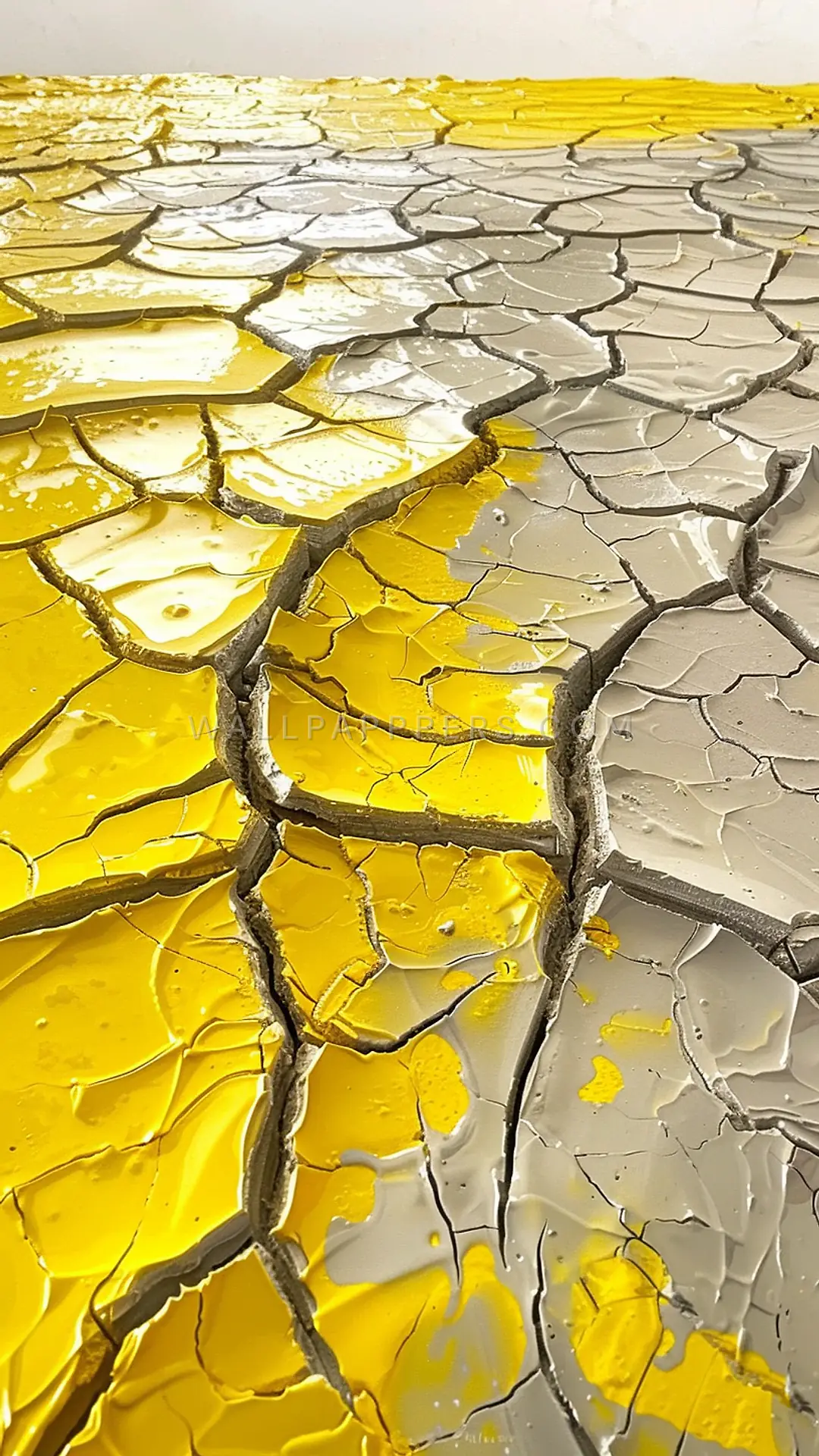 Cracked Earth Close-Up, AI-generated desert phone wallpaper