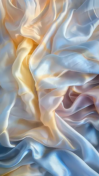 Smooth Raw Silk Drapery, AI-generated texture phone wallpaper