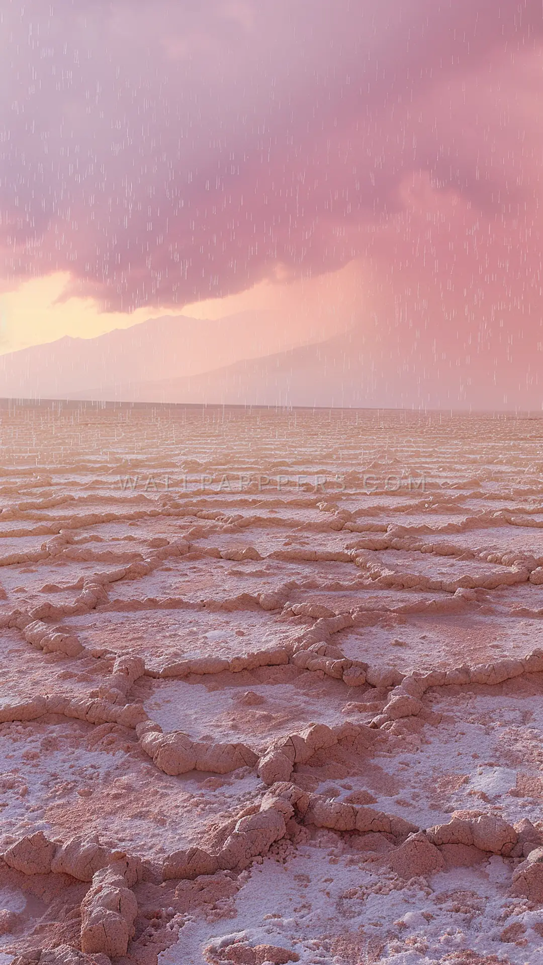 Atacama Salt Flats, AI-generated desert phone wallpaper