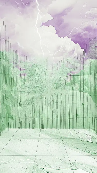 Fijian Bure Outline, AI-generated minimalist phone wallpaper