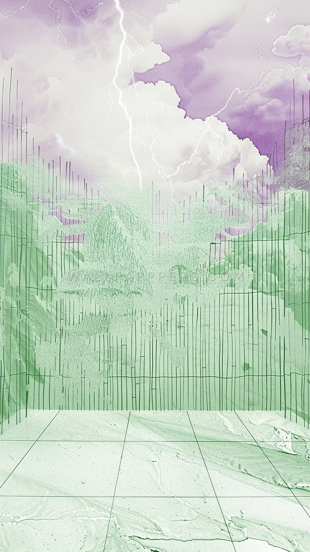 Fijian Bure Outline, AI-generated minimalist phone wallpaper