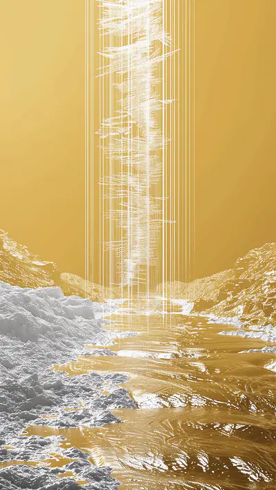 Underwater Surge Channel, AI-generated underwater phone wallpaper