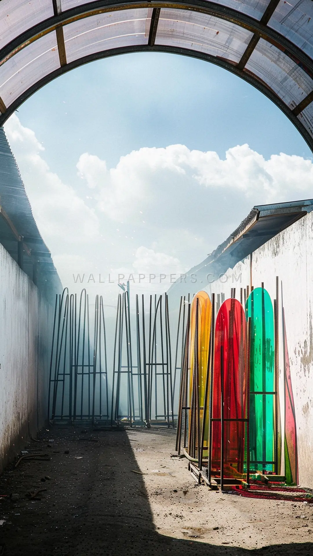 Nakuru Welding Yard, AI-generated architecture phone wallpaper