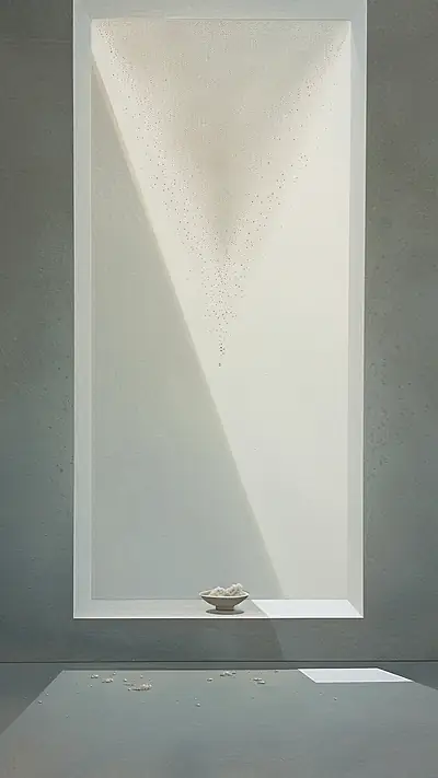 Empty Icelandic Windowsill, AI-generated minimalist phone wallpaper